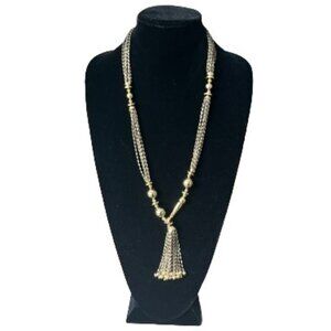 Stella & Dot RETIRED Bianca Tassel Lariat Necklace N277G - LNC